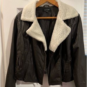 Expresso color, faux leather, good condition